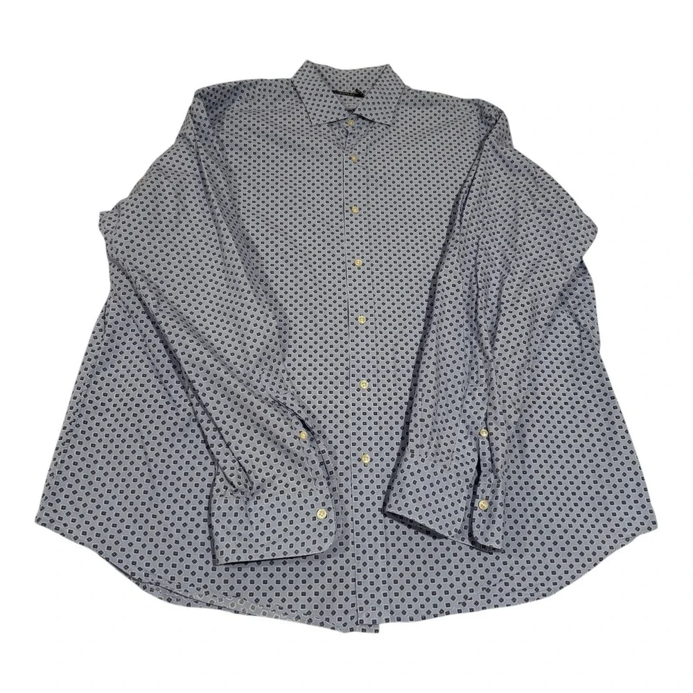 Polo Ralph Lauren Men's 2XL Blue Geometric Print Button Down Shirt